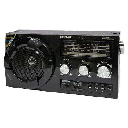 วิทยุทรานซิสเตอร์บลูทูธ FM/AM  SONAR รุ่น SP-202 สีดำ_1